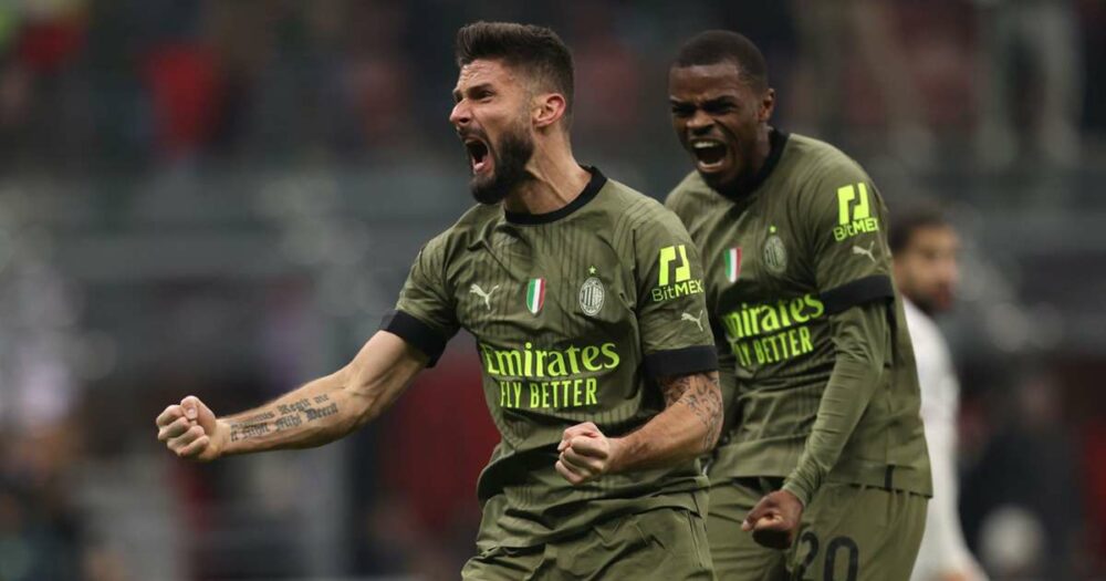 Giroud header ends dismal run of five games without win for Serie A champions Milan