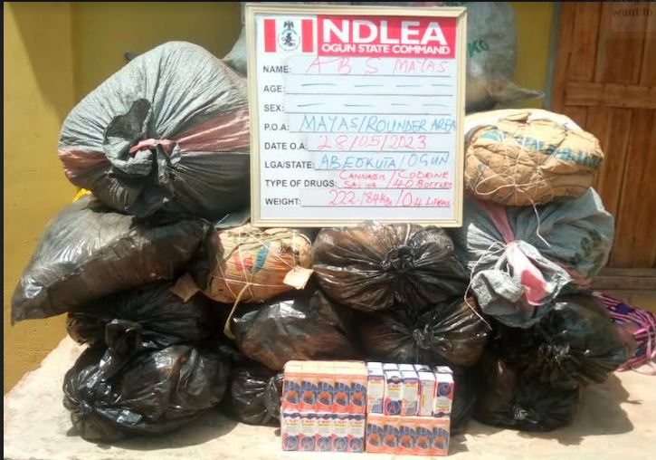 NDLEA seizes 222.42 kilograms of cannabis in Ogun