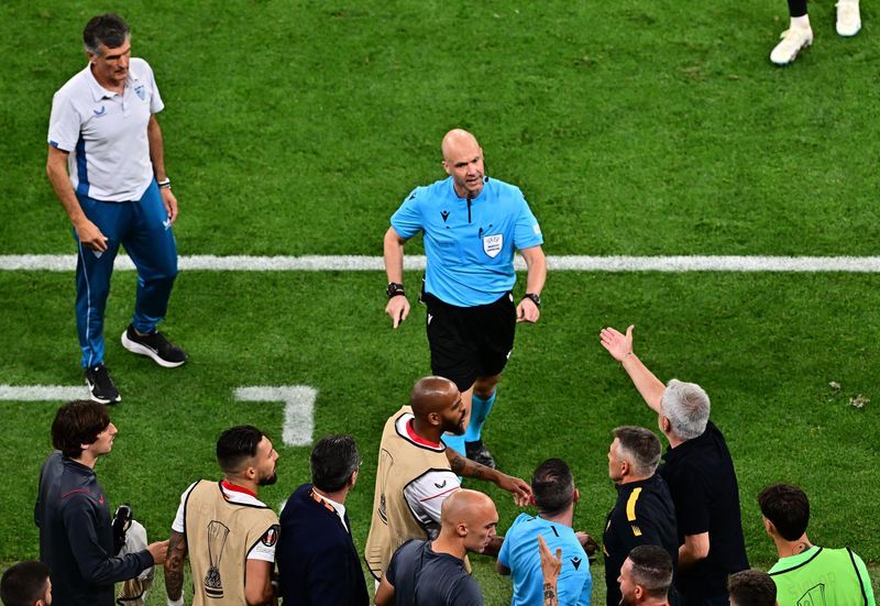 UEFA hits Mourinho, Sevilla, Roma with charges over conduct in Europa League final